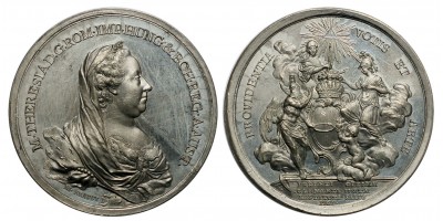 Mária Terézia himlőből való  felgyógyulása emlékérem 1767